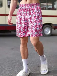 StyleCast Men Cotton Conversational Printed Regular Fit Mid-Rise Shorts