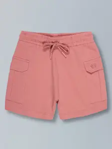 PLUM TREE Girls Solid Outdoor Regular Fit Mid-Rise Cargo Shorts