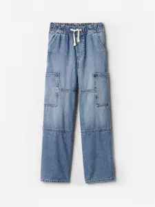 GAP Boys Mid Rise Baggy Fit Cargo Jeans