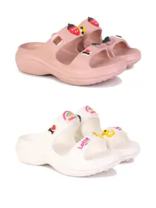 DRACKFOOT Women Self Design Slip-On Flip Flops