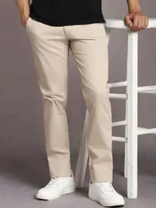 Louis Philippe Sport Men Mid-Rise Slim Fit Cotton  Trousers