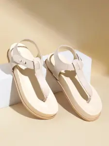 Kenneth Cole Women Open Toe Flats With Suede Finish