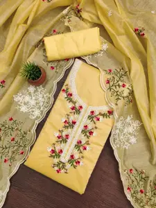 KALINI Embroidered Unstitched Dress Material