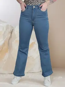 DressBerry Women Solid Vegas Bootcut High-Rise Stretchable Jeans