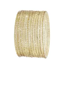 LAVAZZA Set Of 12 Crystal-Studded Glass Bangles