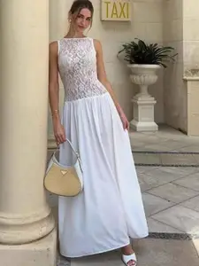 StyleCast Women Boat Neck Sleeveless Maxi Dress