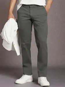 Louis Philippe Sport Men Slim Fit Mid-Rise Cotton Trousers