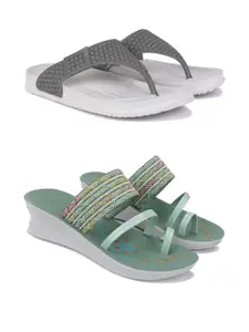 DRACKFOOT Women Set of 2 Flip-Flops