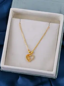 Sangria Gold Plated Artificial Beads Beaded Chian With Pendant