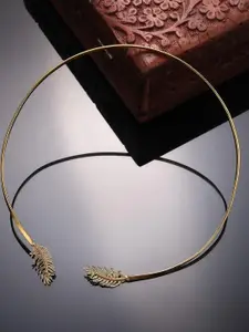 DressBerry Women Gold Plated Circular Choker Necklace