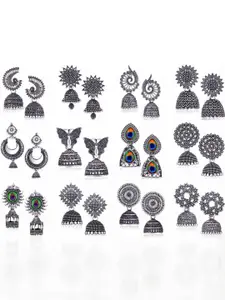 Sangria Silver-Plated Alloy Earrings