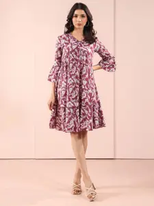 SUTI Women Floral Printed Fusion A-Line Kurta