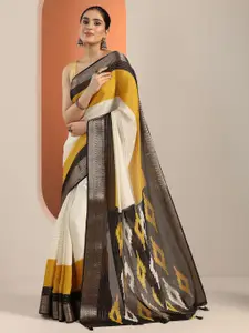 Libas Striped Zari Silk Blend Saree