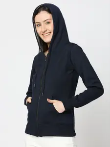 The Roadster Lifestyle Co. Women Hooded Anti Odour Zipper Sweatshirt