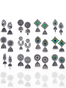 Sangria Silver-Plated Alloy Earrings