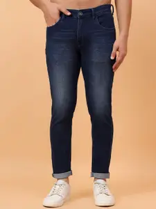 MEGHZ Men Urban Slim Slim Fit Mid-Rise Light Fade Stretchable Cotton Jeans