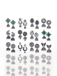 Sangria Silver-Plated Alloy Earrings