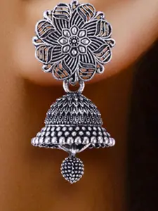 Sangria Silver-Plated Alloy Earrings