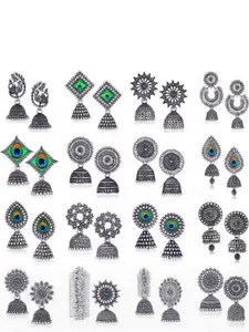 Sangria Silver-Plated Alloy Earrings