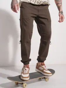 HIGHLANDER Cotton Mid-Rise Elasticated Relaxed Fit Joggers