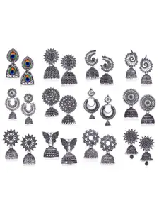 Sangria Silver-Plated Alloy Earrings