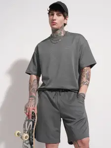 HIGHLANDER Round Neck Oversized T-Shirt With Shorts Co-Ords