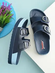 The Roadster Lifestyle Co. Women Open Toe Buckles Comfortable Open Toe Flats