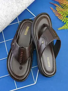 The Roadster Lifestyle Co Men T-Strap Comfort Sandals