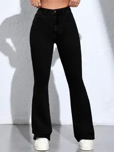 AAHWAN Women Slim Fit Low-Rise Flared Stretchable Jeans