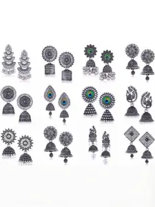 Sangria Silver-Plated Alloy Earrings