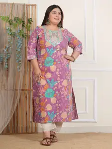 LABULY Women Plus Size Ethnic Motifs Printed Kurta