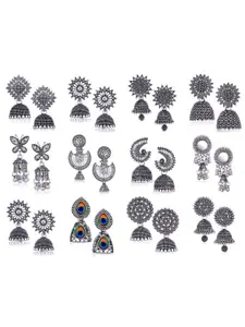 Sangria Silver-Plated Alloy Earrings