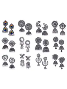 Sangria Silver-Plated Alloy Earrings