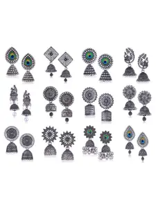 Sangria Silver-Plated Alloy Earrings