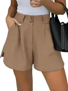 Outzidr Women Regular Fit Mid-Rise Shorts