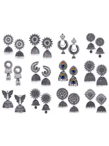 Sangria Silver-Plated Alloy Earrings