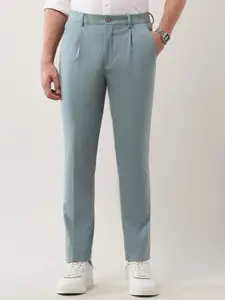 Arrow New York Men Slim Fit Pleated Bi-Stretch Chinos Trousers