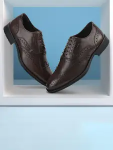Woodland Men Textured Formal Brogues