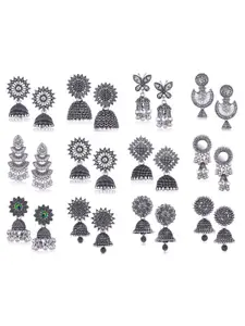 Sangria Silver-Plated Alloy Earrings