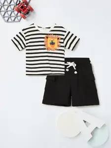 max Boys Striped T-shirt with Shorts