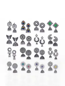 Sangria Silver-Plated Alloy Earrings