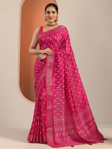 Libas Ethnic Motifs Zari Silk Blend Saree