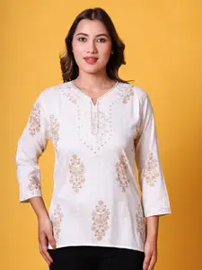 69 FASHION STREET Women Embroidered Ethnic Print Print Top