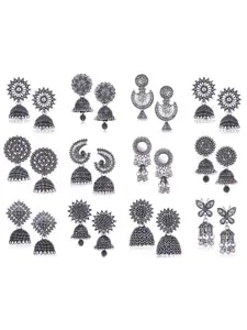 Sangria Silver-Plated Alloy Earrings