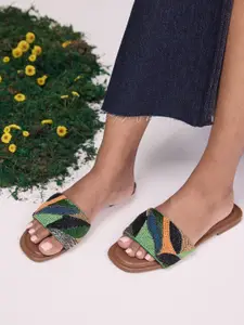 CAI Women Open Toe Flats