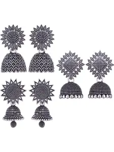 Sangria Silver-Plated Alloy Earrings