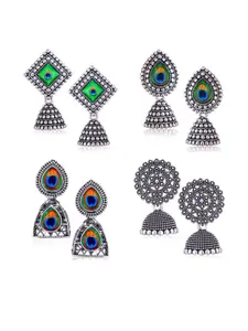 Sangria Silver-Plated Alloy Earrings