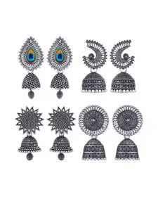 Sangria Alloy Silver-Plated Earrings