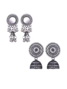 Sangria Alloy Silver-Plated Earrings