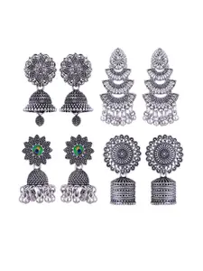 Sangria Alloy Silver-Plated Earrings